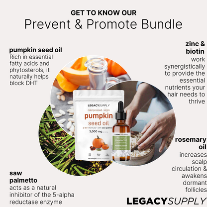 Prevent & Promote™ Pumpkin Seed Softgels + Rosemary Oil Bundle